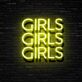 GIRLS GIRLS GIRLS LED-Neonschild für Bar Club