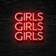 GIRLS GIRLS GIRLS LED-Neonschild für Bar Club