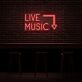 LIVE MUSIC LED-Neonschild für Bar Club