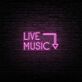 LIVE MUSIC LED-Neonschild für Bar Club