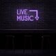 LIVE MUSIC LED-Neonschild für Bar Club