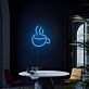 Kaffeetasse mit Dampf LED-Neonschild für Café Küche