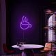 Kaffeetasse mit Dampf LED-Neonschild für Café Küche
