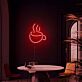 Kaffeetasse mit Dampf LED-Neonschild für Café Küche