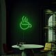 Kaffeetasse mit Dampf LED-Neonschild für Café Küche