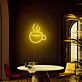 Kaffeetasse mit Dampf LED-Neonschild für Café Küche