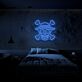 Totenkopf mit Strohhut LED-Neonschild für Schlafzimmer Gamingzimmer