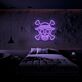 Totenkopf mit Strohhut LED-Neonschild für Schlafzimmer Gamingzimmer