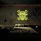Totenkopf mit Strohhut LED-Neonschild für Schlafzimmer Gamingzimmer