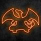 Drache mit ausgebreiteten Flügeln LED-Neonschild Gamingzimmer