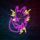 Gelbes Elektro-Maskottchen LED-Neonschild Gaming Kinderzimmer