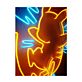Gelbes Elektro-Maskottchen LED-Neonschild Gaming Kinderzimmer