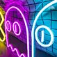 Pac-Man und Geister LED-Neonschild für Gamingzimmer und Bar