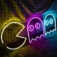 Pac-Man und Geister LED-Neonschild für Gamingzimmer und Bar