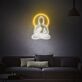 Buddha Silhouette LED-Neonschild für Wohnzimmer Yoga Studio