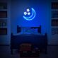 Halbmond und Sterne LED-Neonschild für Kinderzimmer Schlafzimmer