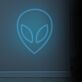Alienkopf LED-Neonschild für Gaming und Bar