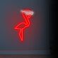 Flamingo mit Sonnenbrille LED-Neonschild Wohnzimmer Bar