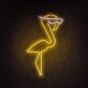 Flamingo mit Sonnenbrille LED-Neonschild Wohnzimmer Bar
