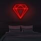 Diamant Symbol LED-Neonschild Wohnzimmer Schaufenster