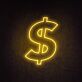 Dollarzeichen LED-Neonschild Büro Geschäft