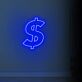 Dollarzeichen LED-Neonschild Büro Geschäft