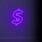 Dollarzeichen LED-Neonschild Büro Geschäft