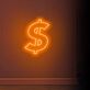 Dollarzeichen LED-Neonschild Büro Geschäft