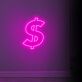 Dollarzeichen LED-Neonschild Büro Geschäft