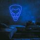 böses Comicgesicht LED-Neonschild für Gamingzimmer und Bar