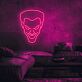 böses Comicgesicht LED-Neonschild für Gamingzimmer und Bar