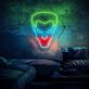 böses Comicgesicht LED-Neonschild für Gamingzimmer und Bar