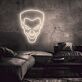 böses Comicgesicht LED-Neonschild für Gamingzimmer und Bar