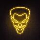 böses Comicgesicht LED-Neonschild für Gamingzimmer und Bar