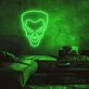 böses Comicgesicht LED-Neonschild für Gamingzimmer und Bar