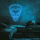 böses Comicgesicht LED-Neonschild für Gamingzimmer und Bar
