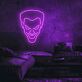 böses Comicgesicht LED-Neonschild für Gamingzimmer und Bar