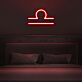Waage Sternzeichen Symbol LED-Neonschild Wohnzimmer Bar