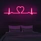 Herz mit EKG-Linie LED-Neonschild Wohnzimmer Schlafzimmer