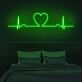 Herz mit EKG-Linie LED-Neonschild Wohnzimmer Schlafzimmer