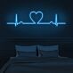 Herz mit EKG-Linie LED-Neonschild Wohnzimmer Schlafzimmer