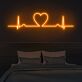 Herz mit EKG-Linie LED-Neonschild Wohnzimmer Schlafzimmer