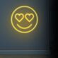 Smiley mit Herzaugen LED-Neonschild Wohnzimmer Bar