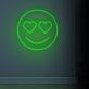 Smiley mit Herzaugen LED-Neonschild Wohnzimmer Bar