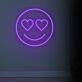 Smiley mit Herzaugen LED-Neonschild Wohnzimmer Bar