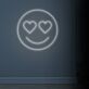Smiley mit Herzaugen LED-Neonschild Wohnzimmer Bar