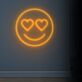 Smiley mit Herzaugen LED-Neonschild Wohnzimmer Bar