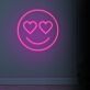 Smiley mit Herzaugen LED-Neonschild Wohnzimmer Bar
