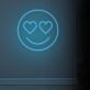 Smiley mit Herzaugen LED-Neonschild Wohnzimmer Bar
