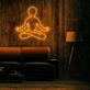 Meditierende Figur im Lotussitz LED-Neonschild Yoga Studio Wohnzimmer